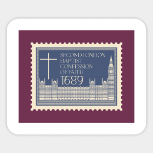 Reformed christian art. Second London Baptist Confession of Faith - 1689. Sticker